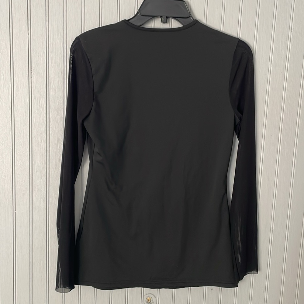 SHEIN Women’s Black Sheer Long Sleeve T-Shirt | Size L - Picture 5 of 10